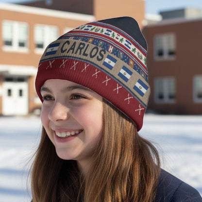 Proud El Salvador - Personalized Expats Beanie Hat