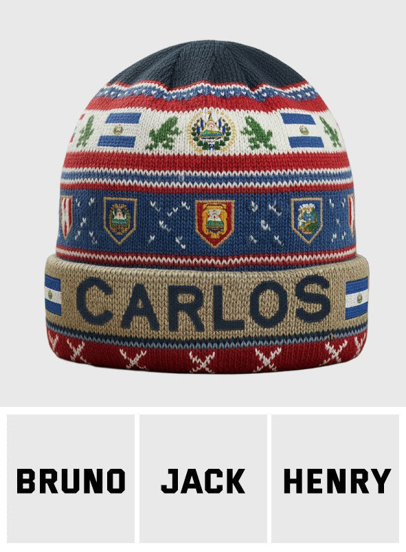 Proud El Salvador - Personalized Expats Beanie Hat