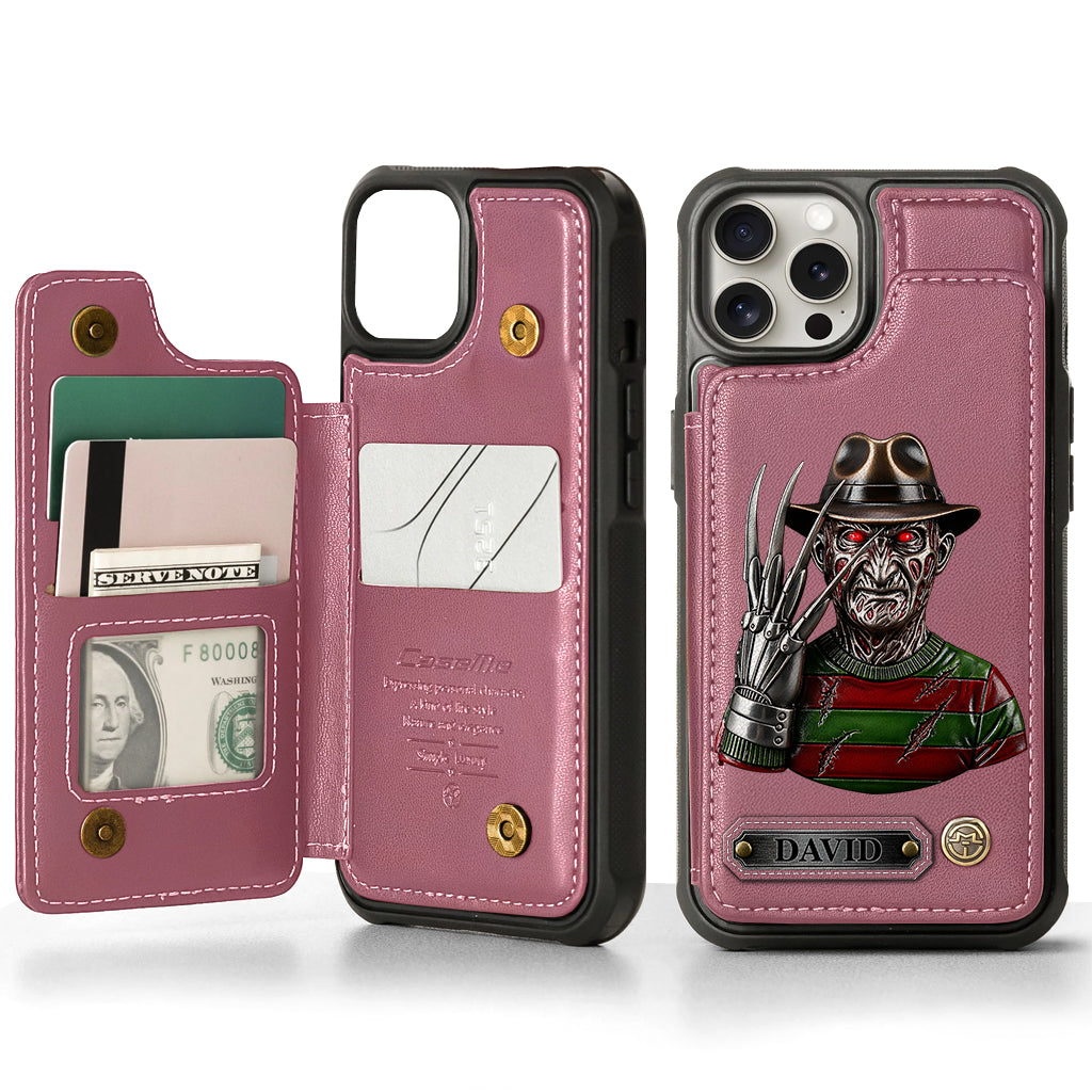 Scary Halloween - Personalized Horror Character Wallet Phone Case