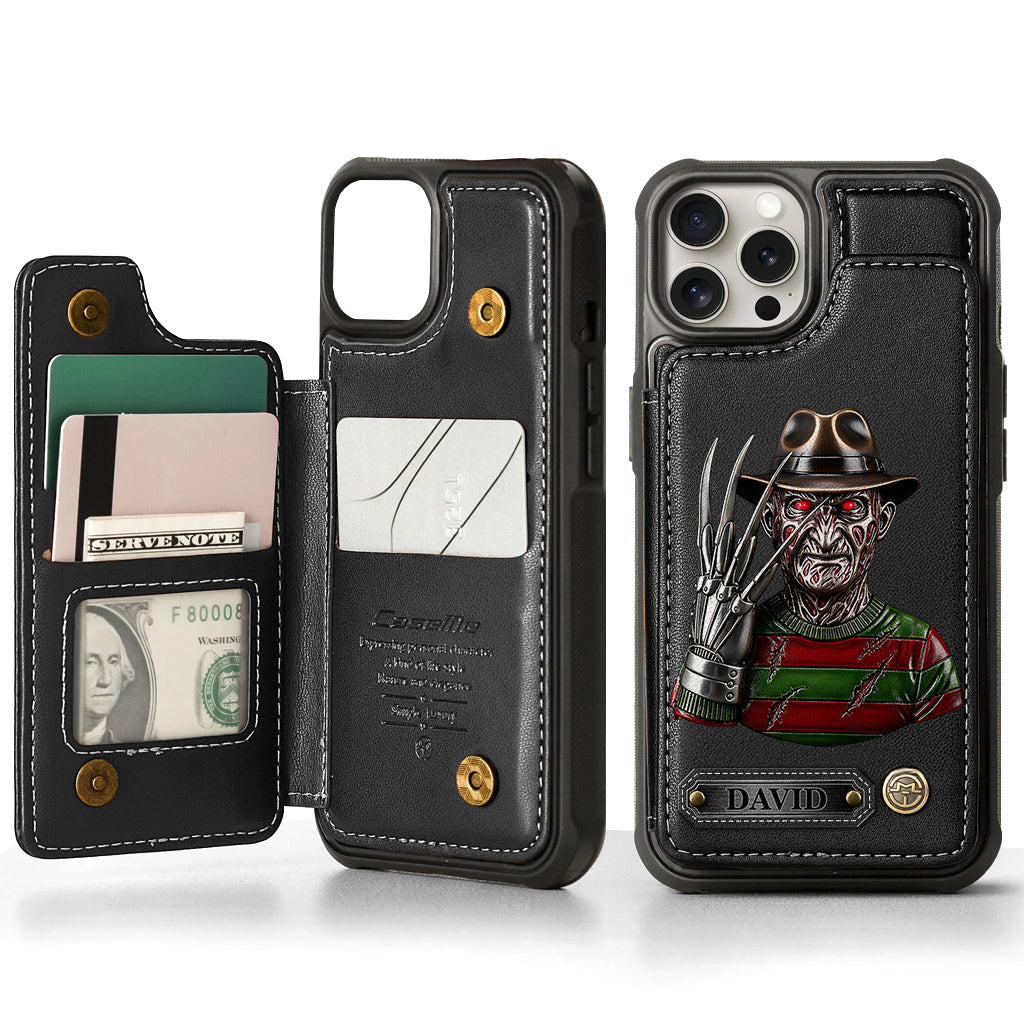 Scary Halloween - Personalized Horror Character Wallet Phone Case