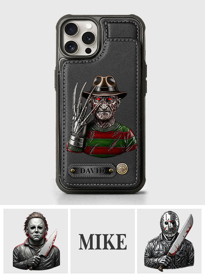 Scary Halloween - Personalized Horror Character Wallet Phone Case