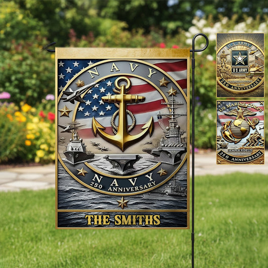 Proud U.S. Veteran - Personalized Veteran Garden Flag