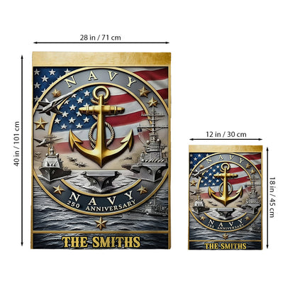 Proud U.S. Veteran - Personalized Veteran Garden Flag
