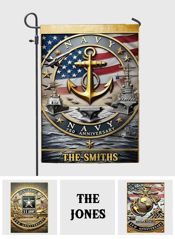 Proud U.S. Veteran - Personalized Veteran Garden Flag