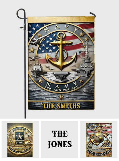 Proud U.S. Veteran - Personalized Veteran Garden Flag