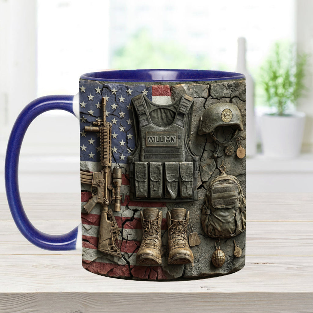 Military Gear - Personalized Veteran Accent Mug