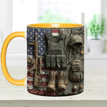 Military Gear - Personalized Veteran Accent Mug