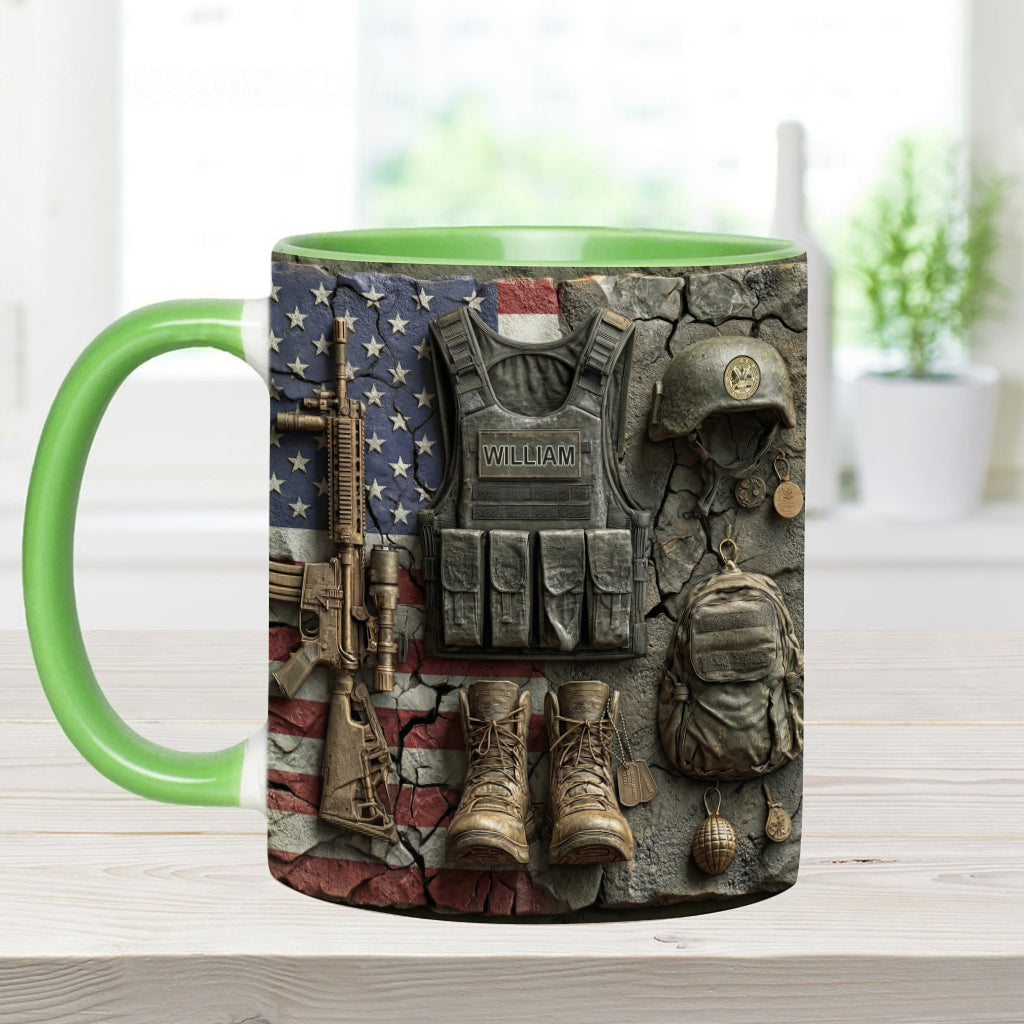 Military Gear - Personalized Veteran Accent Mug