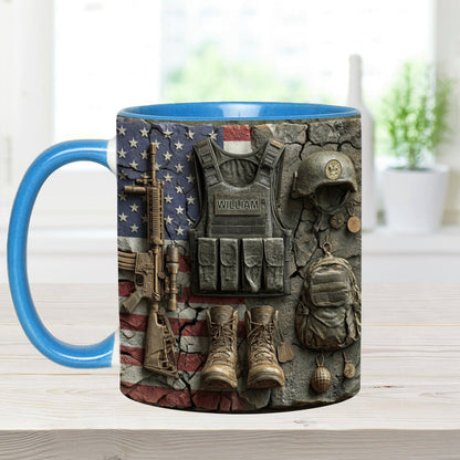 Military Gear - Personalized Veteran Accent Mug