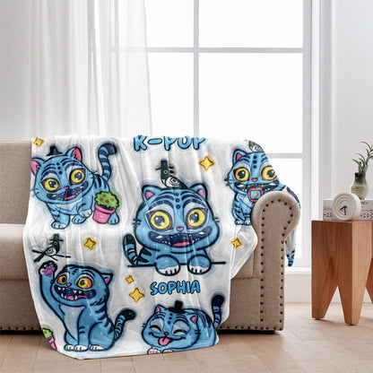 Just A Girl Who Loves Tiger - Personalized Kpop Blanket