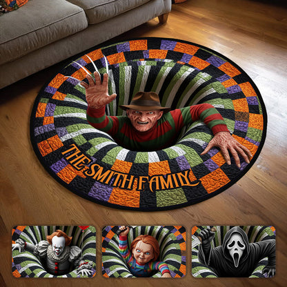 Horror Hole - Personalized Horror Character Round Rug