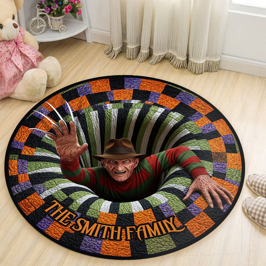 Horror Hole - Personalized Horror Character Round Rug