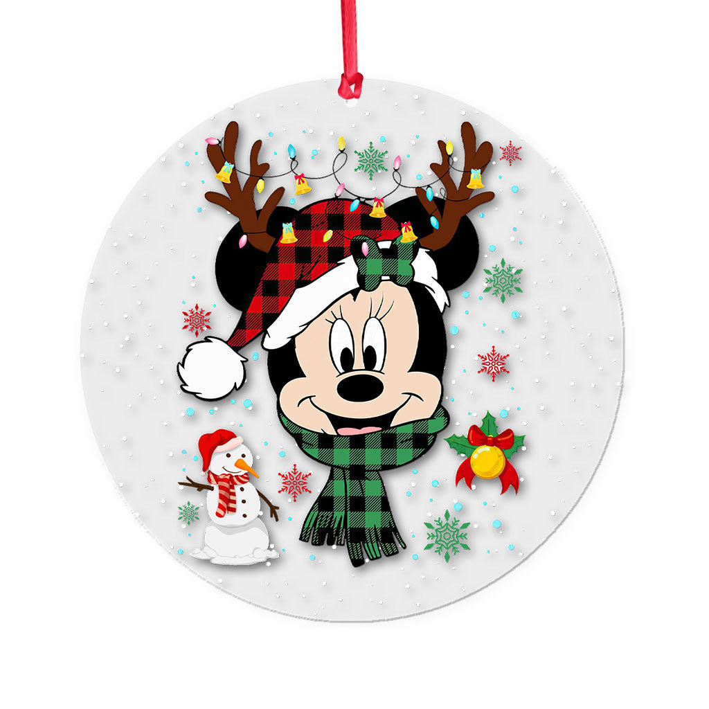 Merry Christmas - Personalized Mouse Transparent Ornament