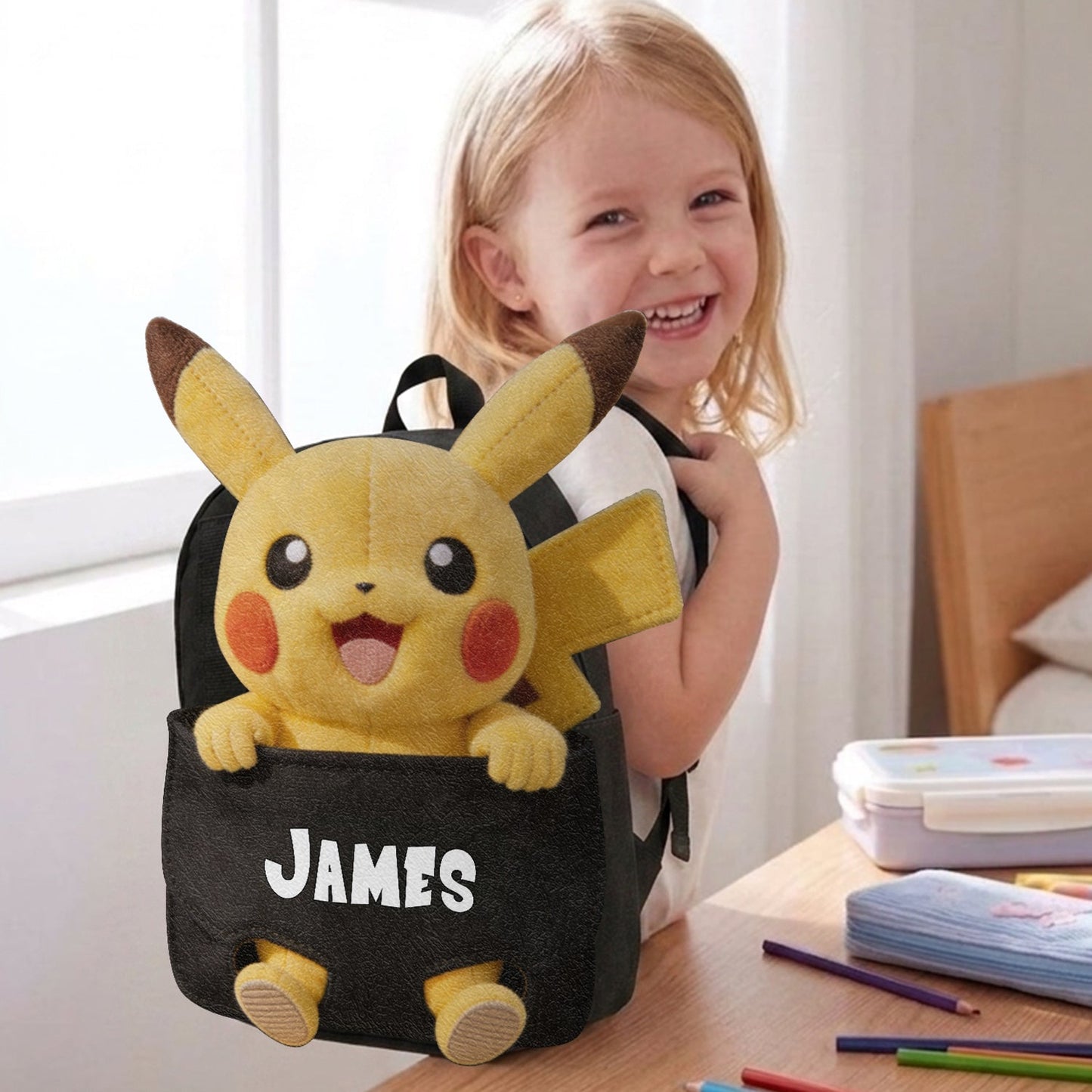 Always Have My Back - Personalized Monster Trainer Changeable Leather Patch Backpack