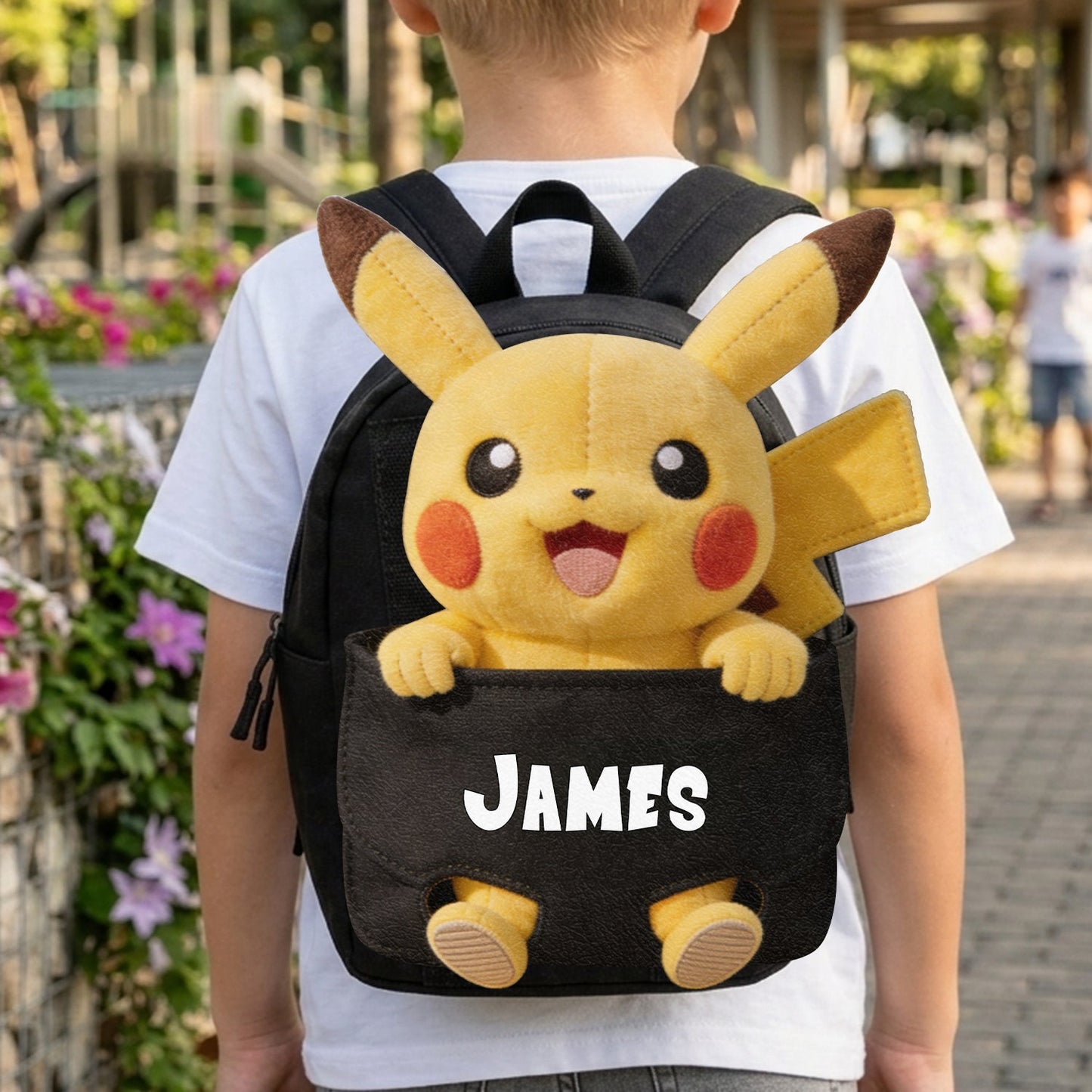 Always Have My Back - Personalized Monster Trainer Changeable Leather Patch Backpack