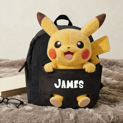 Always Have My Back - Personalized Monster Trainer Changeable Leather Patch Backpack