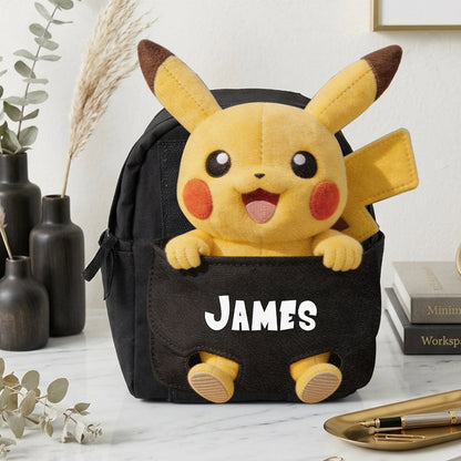 Always Have My Back - Personalized Monster Trainer Changeable Leather Patch Backpack
