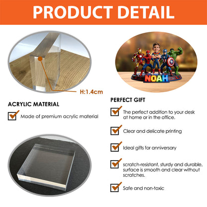 Custom Any Photo Superheros - Personalized Marvelous Universe Custom Shaped Acrylic Plaque