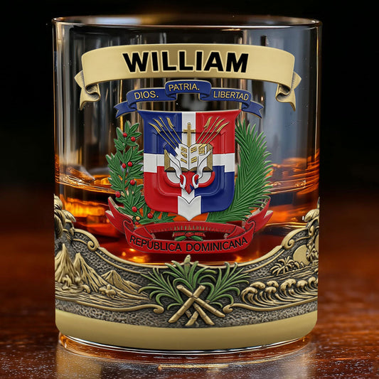 Proud Dominican - Personalized Expats Whiskey Glass