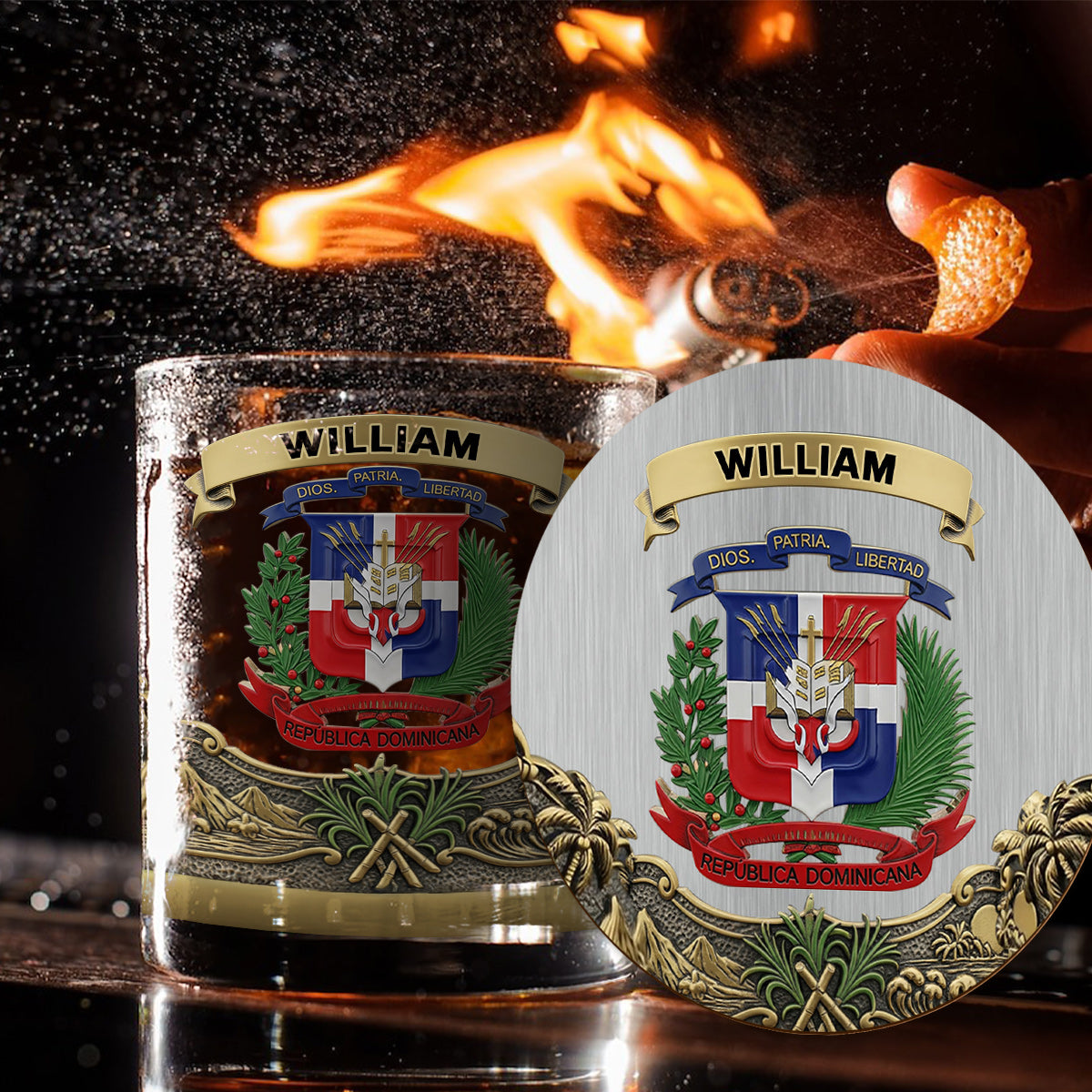 Proud Dominican - Personalized Expats Whiskey Glass