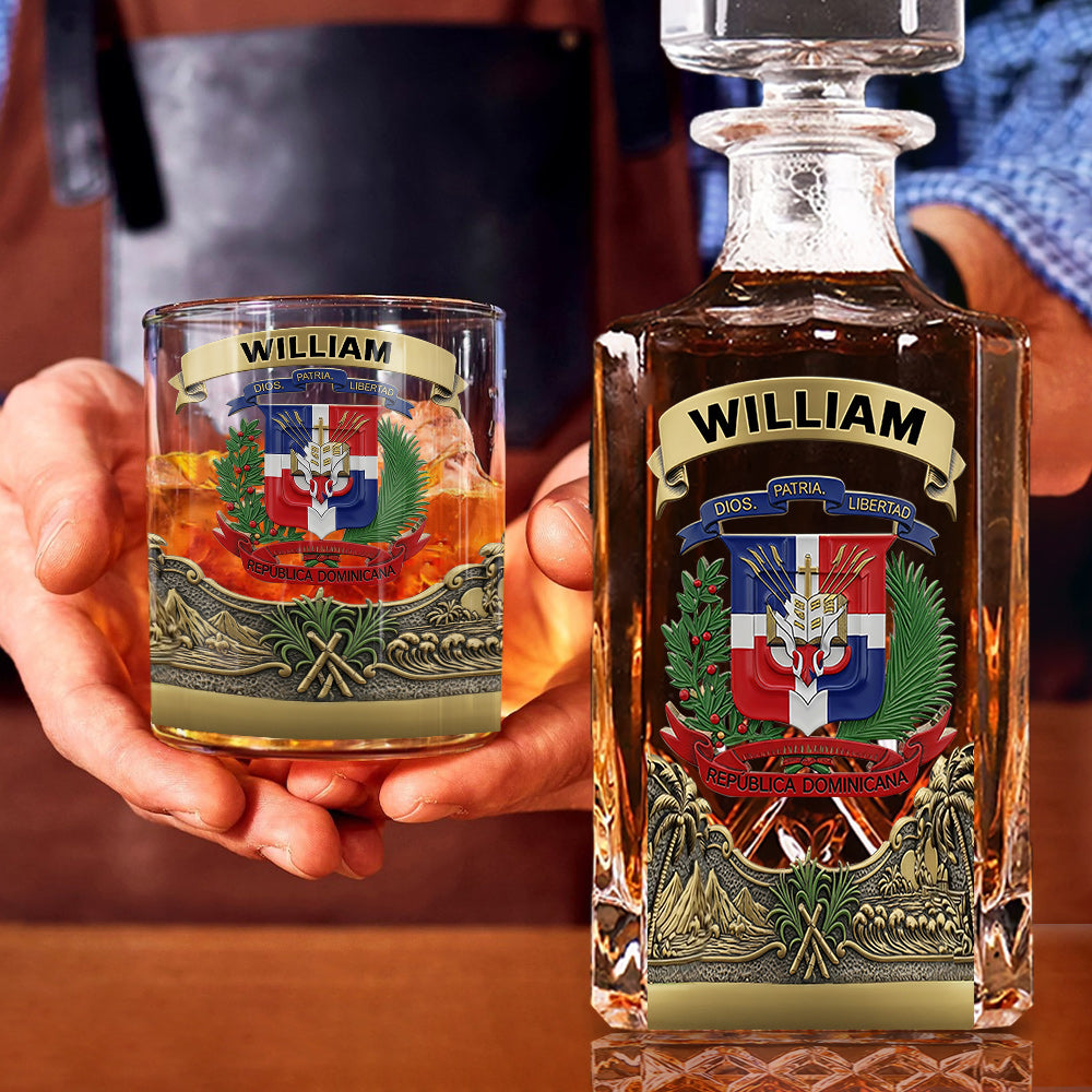 Proud Dominican - Personalized Expats Whiskey Glass