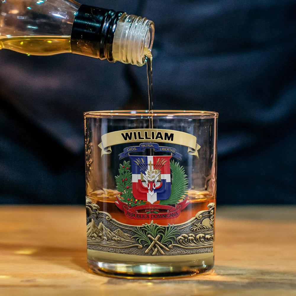 Proud Dominican - Personalized Expats Whiskey Glass