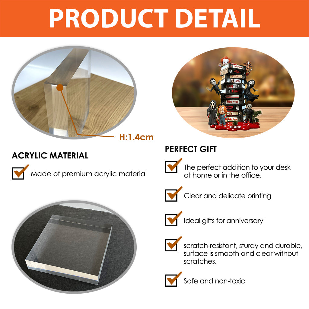 Christmas Nightmare - Personalized Horror Character Custom Shaped Acrylic Plaque