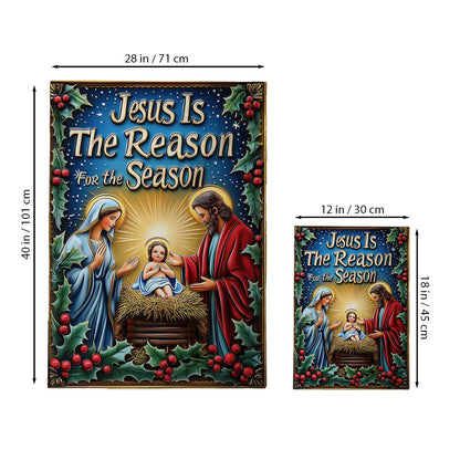 Jesus Is The Reason For The Season - Christian Garden Flag