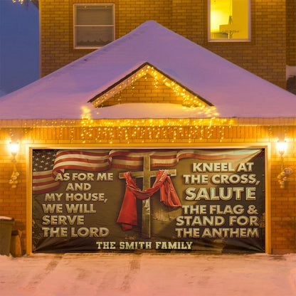 As For Me And My House - Personalized Christian Garage Door Banner