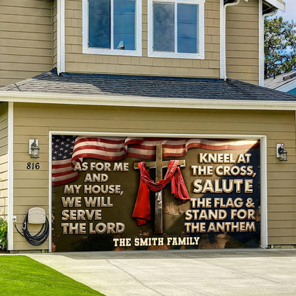 As For Me And My House - Personalized Christian Garage Door Banner