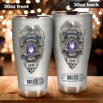 Serve And Protect - Personalized Police Officer Tumbler