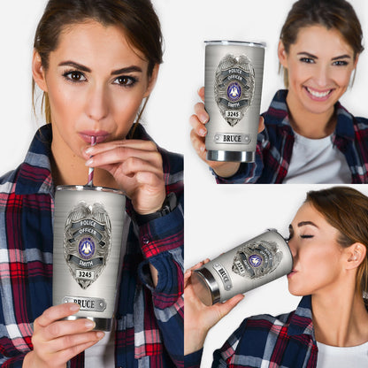 Serve And Protect - Personalized Police Officer Tumbler