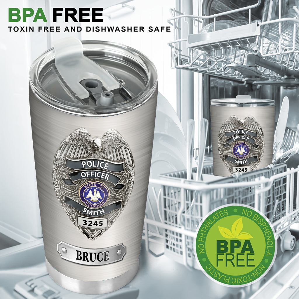 Serve And Protect - Personalized Police Officer Tumbler