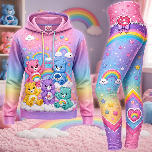 Cute Bears - Personalized Carebear Hoodie and Leggings