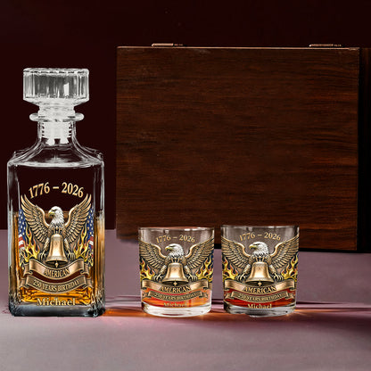 250 Year Birthday - Personalized Veteran Whiskey Decanter Set