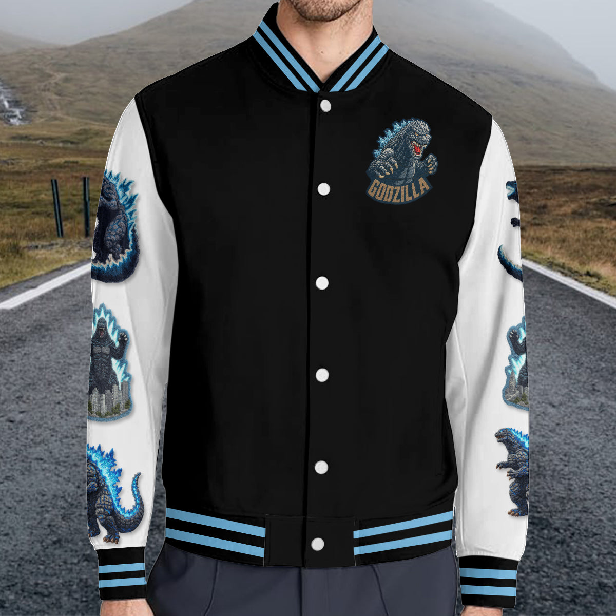 Atomic Monster - Personalized Giant Monster Varsity Jacket