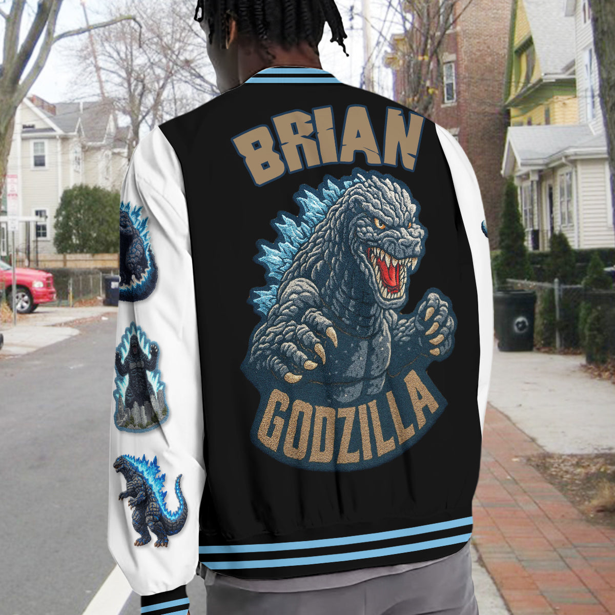 Atomic Monster - Personalized Giant Monster Varsity Jacket