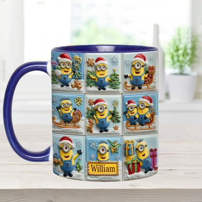 Funny Yellow Christmas Crew - Personalized Accent Mug