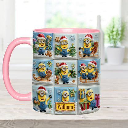 Funny Yellow Christmas Crew - Personalized Accent Mug