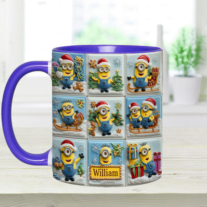 Funny Yellow Christmas Crew - Personalized Accent Mug