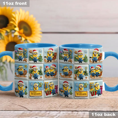 Funny Yellow Christmas Crew - Personalized Accent Mug