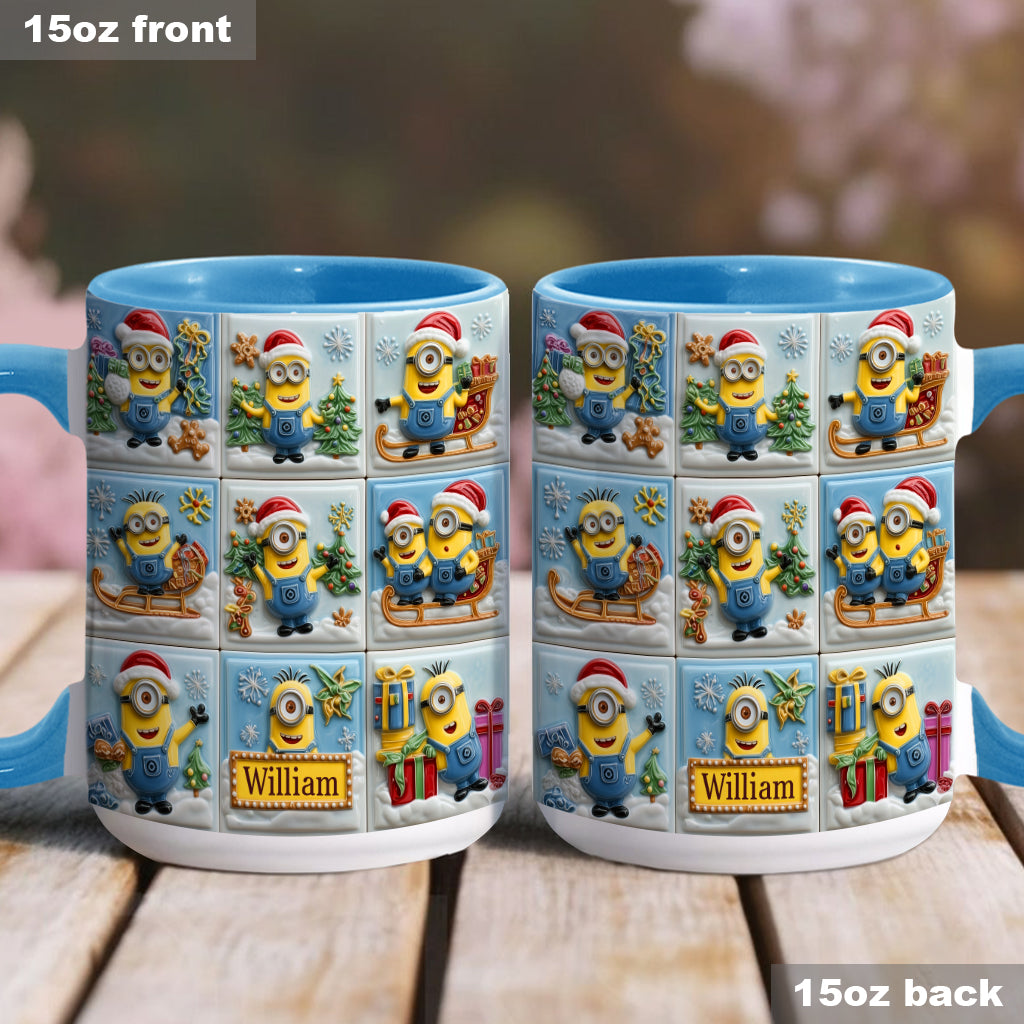 Funny Yellow Christmas Crew - Personalized Accent Mug