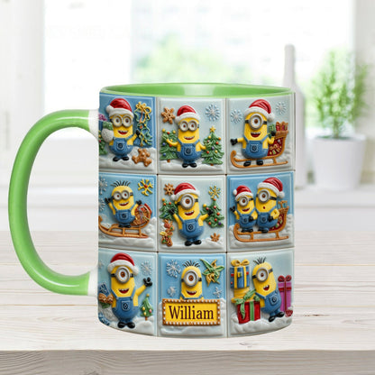 Funny Yellow Christmas Crew - Personalized Accent Mug