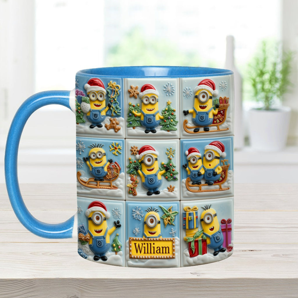 Funny Yellow Christmas Crew - Personalized Accent Mug