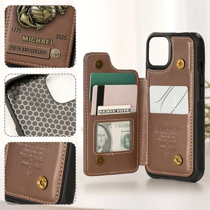 250th Anniversary - Personalized Veteran Wallet Phone Case