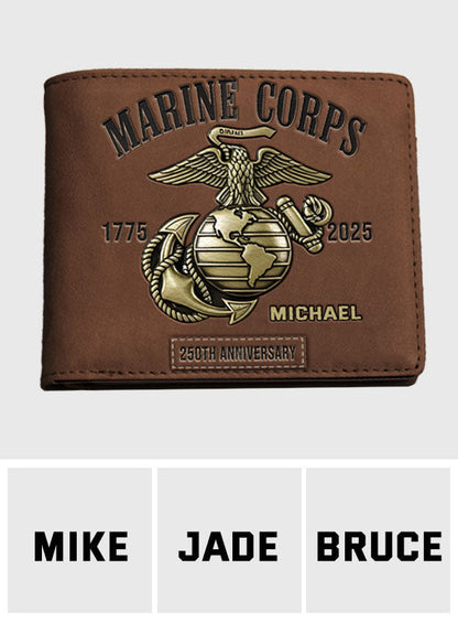 250th Anniversary - Personalized Veteran Leather Wallet