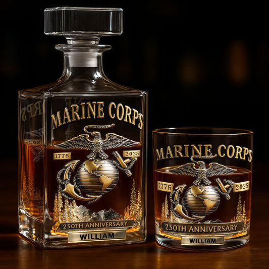 250th Anniversary - Personalized Veteran Whiskey Decanter Set