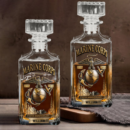 250th Anniversary - Personalized Veteran Whiskey Decanter Set