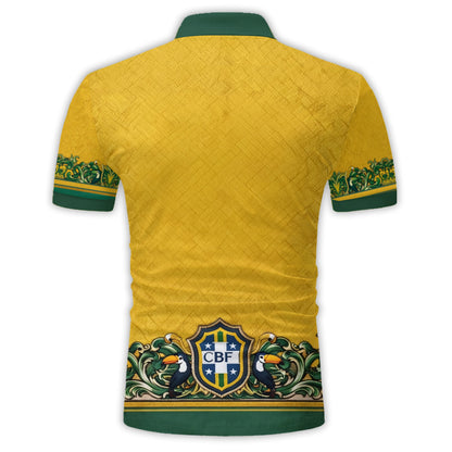 Brazil Five Times Champion - Personalized Soccer Polo Shirt