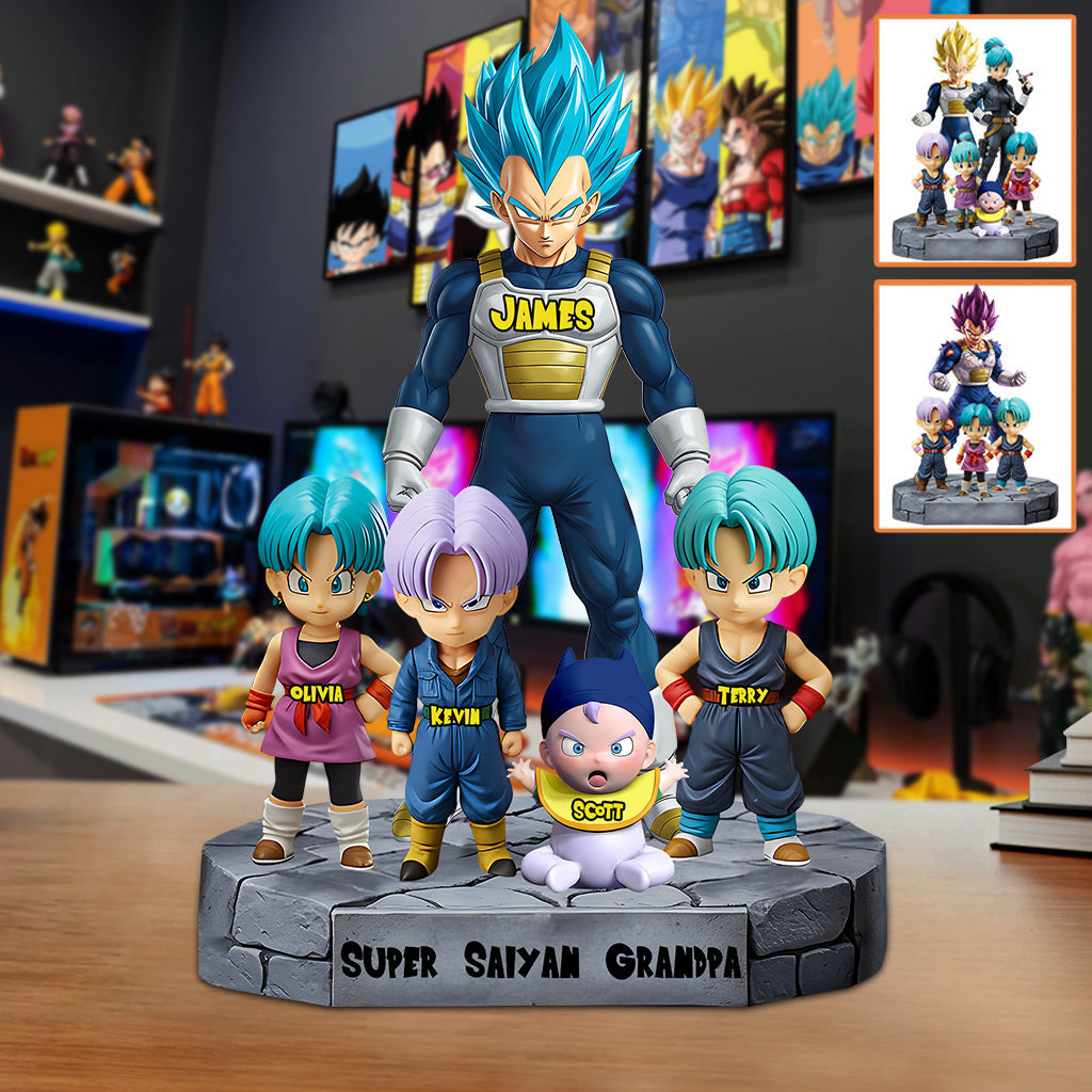 Super Saiyan Grandpa - Personalized Seven Balls Custom Shaped Acrylic Plaque